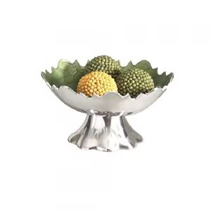 Bol de service de fruits en aluminium de qualité exclusive bol de compote en métal de champagne en détresse vase de compote de champagne - Product Image 2