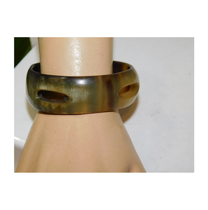 กําไลข้อมือแตรคุณภาพสูงพร้อมขอบทองเหลืองสําหรับสาวปาร์ตี้ของขวัญสร้อยข้อมือแตรควายธรรมชาติกําไลข้อมือราคาส่งกําไลข้อมือแตร - Product Image 6