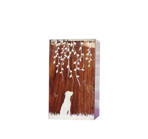 Wooden Pet Urn Luxury <b>for</b> Dog <b>Ashes</b> Cat Memorial Keepsake Memory Dog Urn <b>Box</b> Resin Design - Product Image 5