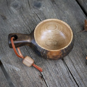 Taza de Café Kuksa de Madera Tallada para Aventuras en la Naturaleza, Taza Kuksa de Madera Ligera para Senderismo a Precio Económico - Product Image 6