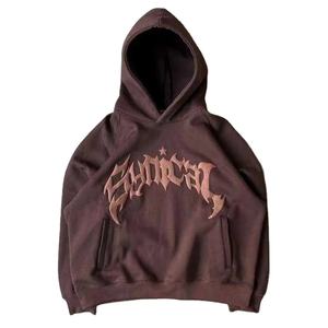 Venta al por mayor Y2k Pullover Hoodies para hombres Estilo único Algodón mezclado Transpirable Hombres Hoodies Logotipo personalizado y tamaño Pullover Hoodies - Product Image 4