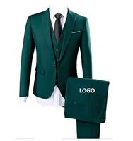 Costume d'affaires de bonne qualité, pantalon et veste formels de bureau, noir, costumes pour hommes, grandes tailles, vêtements de mariage, mode, OEM
