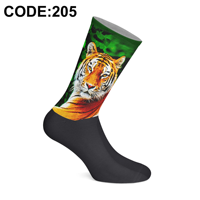Chaussettes en coton à transfert thermique de qualité turque, motif numérique imprimé intégral, couleurs vibrantes, respirantes, fabriquées à Istanbul, unisexe, coupe classique
