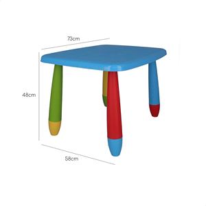 WELL HOME Mesa auxiliar rectangular de plástico azul para niños 73x58x48 cm - Product Image 3