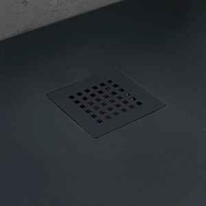 Receveur de douche en résine anthracite Milan 90x90 H2.5cm – Produit pour salle de bain et toilettes - Product Image 6