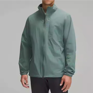 Veste zippée extérieure surdimensionnée imperméable au vent personnalisée pour hommes - Product Image 1