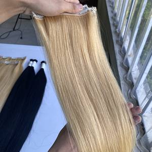 Extensiones de cabello humano Remy de alta calidad, Clip Invisible sin costuras, 100% cabello humano, venta al por mayor de fábrica - Product Image 5