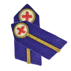 OEM personalizado Collar insignia botones de latón hecho a mano blanco personalizado oro francés lingotes alambre Gorget parche para uniforme ropa - Product Image 6