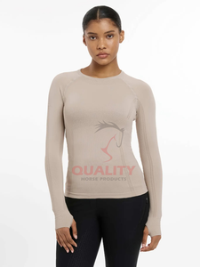 Camisa de verano para montar a caballo para mujer, camiseta ecuestre ligera transpirable, tela elástica de secado rápido, tops ecuestres para montar - Product Image 2