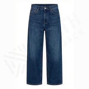 Pantalon en jean ample à taille haute, surdimensionné, délavé, vintage, à jambes larges, déchiré, couleur personnalisée, streetwear - Product Image 1