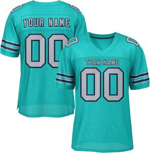 High Quality Custom American Football Jerseys Quick Dry <b>Mesh</b> Polyester Heat Transfer Print Plus Size OEM Wholesale Teamwear - Product Image 4