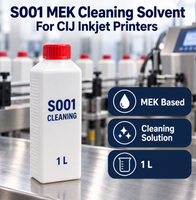 Solvant de nettoyage compatible Lei S001 MEK 1L pour imprimantes à jet d'encre CIJ