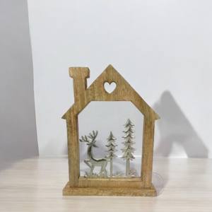 Pieza decorativa única de renos y árboles de Navidad, decoración navideña elegante para el hogar o la oficina, exhibición festiva - Product Image 3