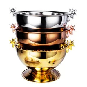 Cubo de hielo para whisky de champán, espejo de aluminio pulido, cubo de hielo para Bar, fiesta de cumpleaños, Cubo de vino de gran tamaño para proveedor - Product Image 3