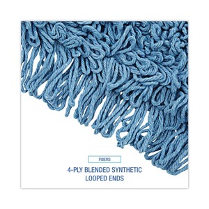 Boardwalk 24 pulgadas X 5 pulgadas Cabezal Sintético Azul de 60 Pulgadas Kit de fregado en seco con mango de madera/metal y paño de fregado, 1 kit - Product Image 5