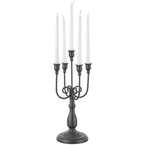 Portavelas de Metal negro antiguo, centro de mesa decorativo elegante, soporte de hierro artístico para ambiente romántico en el hogar - Product Image 6