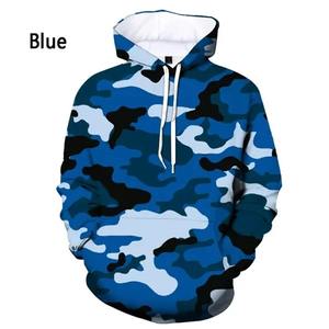 Vestes polaires d'hiver unisexes, sweats à capuche imprimés camouflage 3D pour hommes, streetwear pour enfants, survêtements à la mode - Product Image 3
