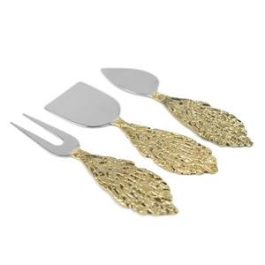 Juego de servidores de queso minimalistas de acero inoxidable con mango de madera, estilo elegante - Product Image 5