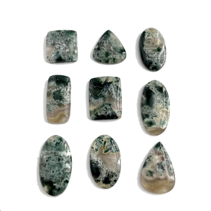 Pierre naturelle mousse agate cristal mélange forme lâche pierres précieuses Cabochon guérison cristal pierres précieuses toutes formes Cabochon - Product Image 2