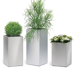 Large raised rectangular outdoor Galvanized homes hotels malls offices airports garden window planter flower pot box