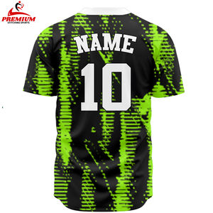 เสื้อเบสบอลสไตล์วินเทจ ผ้าตาข่าย ระบายอากาศ ลายทาง ติดกระดุม แบบทีม - Product Image 3