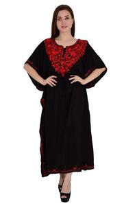 KAFTAN LARGO DE ALGODÓN ESTILO INDIO LIMONO LARGO BREEZY BOHEMIAN COLOR SÓLIDO KAFTAN BEACH WEAR CASUAL KIMONO - Product Image 4