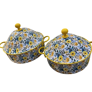 Casserole décorative peinte à la main de style indien traditionnel plats de service marmite de service pour buffet et restauration en vente - Product Image 2