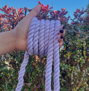 Laisse de chien en corde de lavande, laisse en corde de coton avec anneau en or, laisse pour chien en corde, accessoires mignons pour animaux de compagnie - Product Image 1