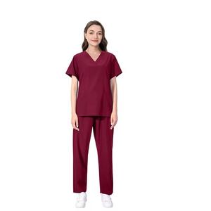 Unisex Medical <b>Scrubs</b> Nurse Uniform Top Cotton Polyester Woven Fabric <b>Scrub</b> <b>Sets</b> Needle Detection for Hospitals OEM Service - Product Image 4