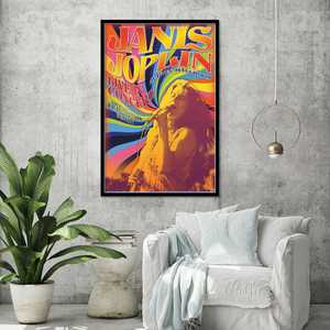 Póster de Janis Joplin en vivo en concierto para decoración de pared - Product Image 1
