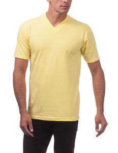 เสื้อคอวีสำหรับผู้ชายเสื้อยืดผ้าฝ้าย100% ล้วนสำหรับผู้ชายเสื้อยืดคอวีพิมพ์โลโก้ได้ตามต้องการ - Product Image 5