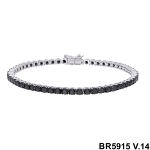 Pulsera de tenis de oro de 14 quilates elegante todos los días con diamantes brillantes de 5,8 quilates Pulseras y brazaletes de diamantes deslumbrantes - Product Image 3