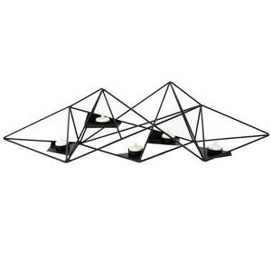 Matte black metal tabletop votive holder indoor & outdoor tealight <b>candle</b> holder home hotel office wedding party decoration - Product Image 1