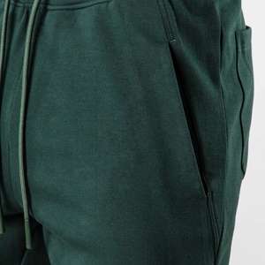 Pantalones cortos de lana de LICRA y algodón personalizados, pantalones cortos de gimnasio para hombre, ropa de calle, pantalones cortos con cremalleras - Product Image 4
