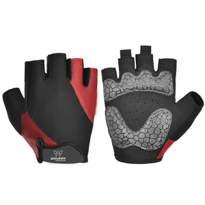 Custom Made Half Finger Rubber Hard Knuckle Sports Outdoor Bicycle Motorcycle Camping Cycling Hiking Biking Gloves for Unisex. - Product Image 1