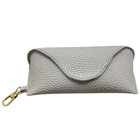 Étui à lunettes en cuir PU fait à la main avec Logo personnalisé, sac de support de lunettes de soleil