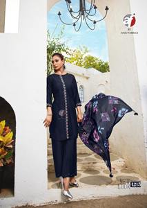 Maruti-Ensemble d'écharpes en mousseline de soie avec impression numérique, style traditionnel, viscose et nylon - Product Image 2