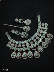 Conjunto de Collar de Novia con Diamantes Americanos y Aretes Clásicos de Alta Calidad para Joyería de Boda, Estilo Clásico para Mujer - Product Image 5