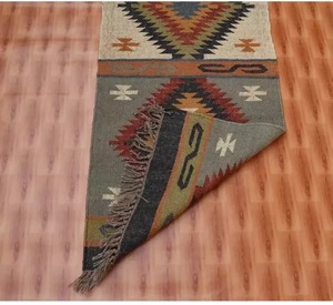 พรมปอกระเจาโบฮีเมียนลายเผ่าโบฮีเมียนเสื่อประตูหลากสีทอมือตกแต่งบ้านกลางแจ้ง - Product Image 2