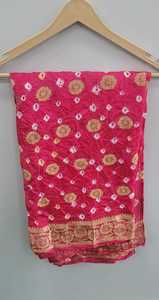 ผ้าพันคอแบบดั้งเดิมสำหรับผู้หญิงผ้าพันคอแบบดั้งเดิมของ Banarasi Bandhej Dupatta - Product Image 6