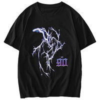 T-shirt Homme Col Rond Coupe Boxy Tendance 2025 100% Coton Impression Sérigraphique Uni Oversize Lourd Style Urbain Personnalisable Tricoté Sur Mesure