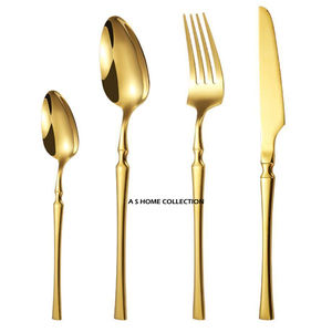 Juego de Cubiertos de Excelente Calidad con Mango de Bambú en Color Dorado, Proveedor Mayorista de Cubiertos para Restaurantes - Product Image 4