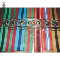 Boucles de ceinture robustes à verrouillage, en alliage de laiton frappé, plaqué or et argent, couleur personnalisée, pour ceintures en sangle