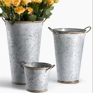 Florero de Metal Galvanizado, Decoración para el Hogar y Hoteles, Soporte Floral para Mesa - Product Image 1