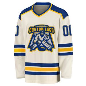 Maillot de hockey sur glace personnalisé OEM, 100% polyester, séchage rapide et antibactérien, unisexe, pour les équipes américaines et européennes - Product Image 1