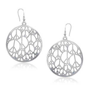 Kriaa Fashion <b>Chandelier</b> Dangler Earrings <b>Silver</b> Plated - Product Image 1