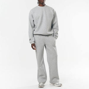 Ensemble de survêtement respirant pour femme avec un sweat-shirt à col rond surdimensionné et un pantalon de survêtement, ensemble en molleton de coton et polyester unisexe 2026 - Product Image 2