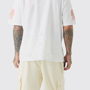 T-shirt Homme Oversize de Haute Qualité Coupe Droite Élégant Urbain Premium Respirant 100% Coton Séchage Rapide Uni Décontracté Quotidien Extérieur - Product Image 2