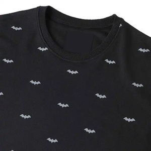 Noir imprimé hommes sweats mode Streetwear coton mélangé basiques Logo personnalisé en gros sweat - Product Image 6