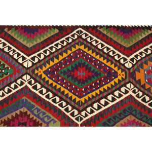 Tapis turc vintage, tapis de 5,8 x 9,2 pieds, tapis en laine persane rouge - Product Image 5